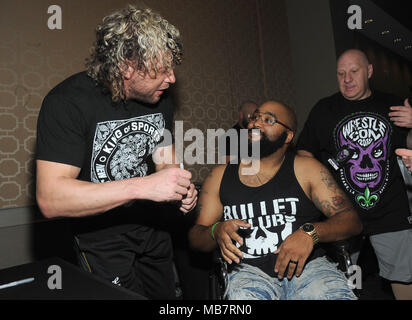 New Orleans, LA, USA. 6th Apr, 2018. Kenny Omega attends WrestleCon at the Sheraton Hotel in New Orleans in conjunction with WrestleMania 34 . April 6, 2018. Credit: George Napolitano/Media Punch/Alamy Live News Stock Photo