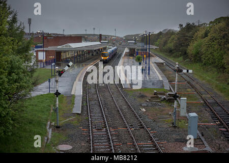 Barrow-in-Furness railway station Cumbrian coast line semaphore signals ...