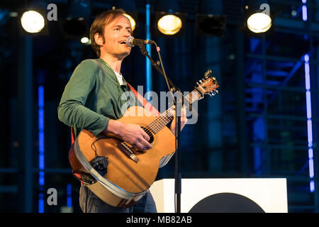 The New Zealand singer and songwriter Mathew James White live at the 25th Blue Balls Festival in Lucerne, Switzerland Stock Photo