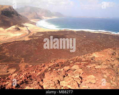 Dry landscape of Sao Vicente, one of the Cape Verde islands Stock Photo