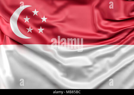 Flag of Singapore Stock Photo