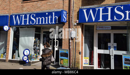 Hove, United Kingdom - March 27 2018:   WH Smith frontage in George Street Stock Photo