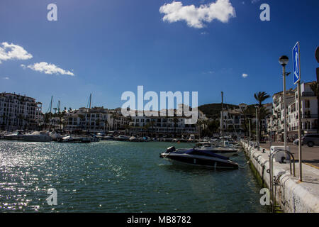 Port. Port of Manilva, Marina La Duquesa, Estepona, Andalusia, Spain. Picture taken – 8 april 2018. Stock Photo