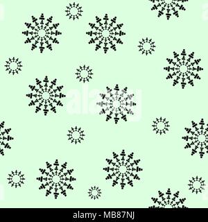Circular element made of squares seamless pattern. Squares seamless rotating. Abstract monochrome design element seamless Stock Vector