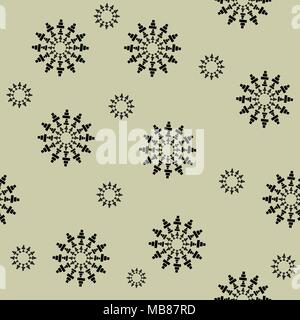 Circular element made of squares seamless pattern. Squares seamless rotating. Abstract monochrome design element seamless Stock Vector