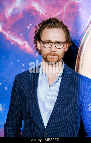 Tom Hiddleston at UK Fan Event of AVENGERS: INFINTY WAR on Sunday 8 April 2018 held at London Television Studios, White City, London. Pictured: Tom Hiddleston. Stock Photo