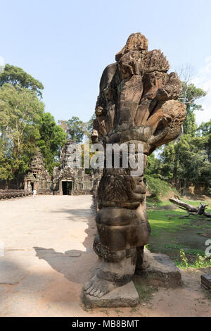 The entrance to Preah Khan 12th century temple, Angkor UNESCO World heritage site, Cambodia Asia Stock Photo
