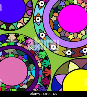 background many colored circles Stock Vector