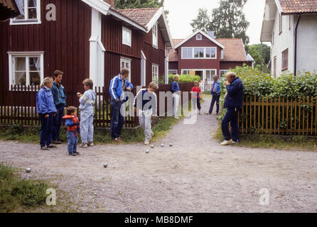 SANDHAMN in Stockholm archipelago center for pleasure boating in summer months 1988 Stock Photo