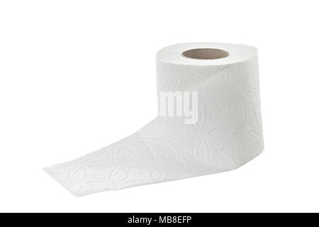 toilet paper on white background toilet roll isolated Stock Photo