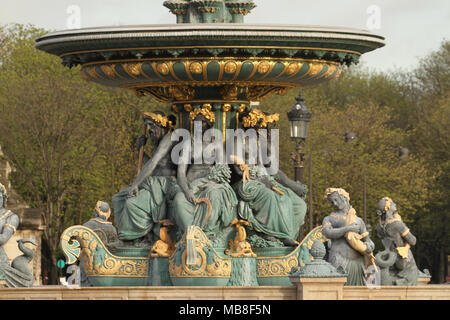 Paris, France - 04 April, 2018. A replica of the Statue of Liberty near ...