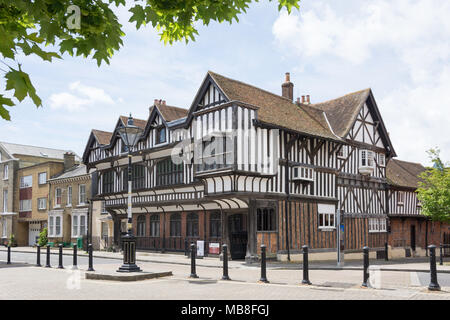 14th century Tudor House & Garden Museum from St Michael's Square, Southampton, Hampshire, England, United Kingdom Stock Photo