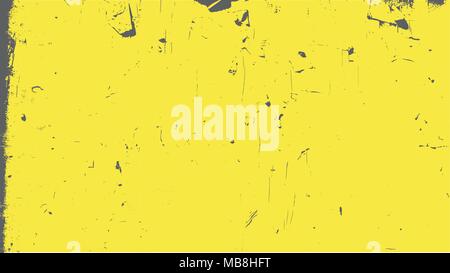 grunge balck and yellow graphics on textured background Stock Vector