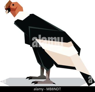 Vector image of the Flat polygonal Andean condor Stock Vector