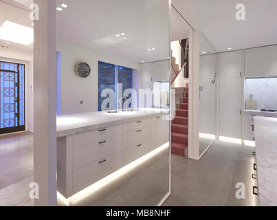 Kitchen. Private residence, London, United Kingdom. Architect: PTP , 2017. Stock Photo