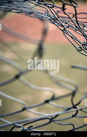 Metal wire fence abstract Stock Photo