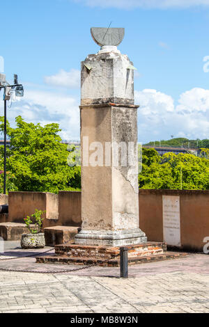 El Reloj de Sol de Santo Domingo, The Sundial of Santo Domingo First official clock in North America., Santo Domingo, Domnican Republic Stock Photo