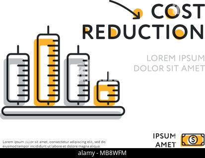 Colorful design for loss in value Stock Vector