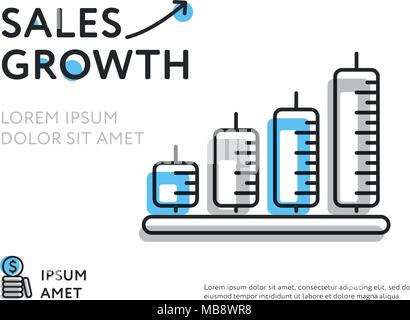 Colorful design for sales uplift Stock Vector