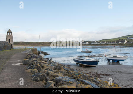 The village of Port Logan which stands on the east coast of the Rhins of Galloway and North of the Mull of Galloway Scotland UK. Stock Photo