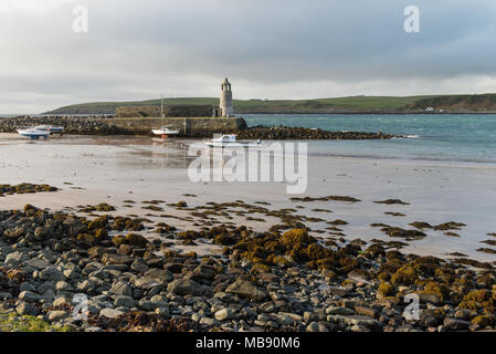 The village of Port Logan which stands on the east coast of the Rhins of Galloway and North of the Mull of Galloway Scotland UK. Stock Photo