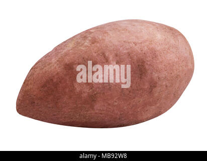 Sweet potato isolated with shadow on white background. Clipping path Stock Photo