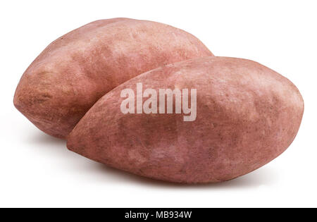 Sweet potato isolated with shadow on white background. Clipping path Stock Photo