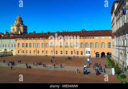 Italy Piedmont Turin Piazzetta Reale - chiesa di san Lorenzo, Stock Photo