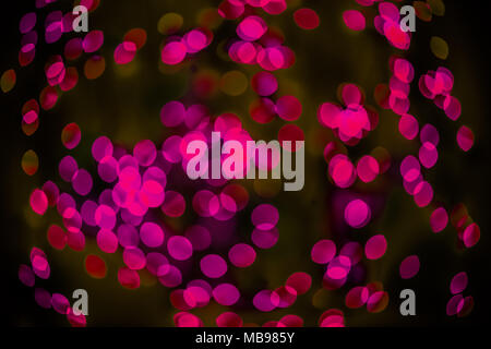 Bokeh background glowing oval shaped glow bright pink empty Stock Photo