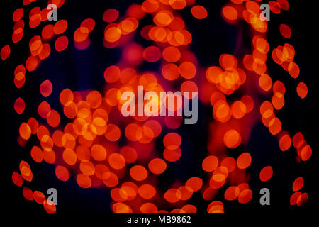Bokeh background glowing oval shaped glow bright red empty Stock Photo