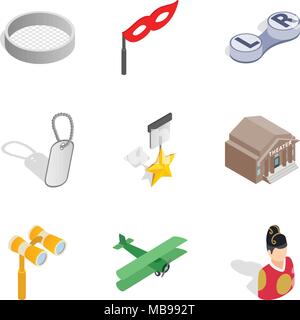 Delicacy icons set, isometric style Stock Vector