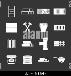 Building materials icons set grey vector Stock Vector Image & Art - Alamy