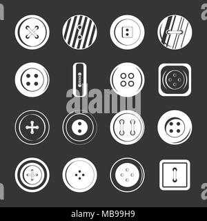 Clothes button icons set grey vector Stock Vector Image & Art - Alamy