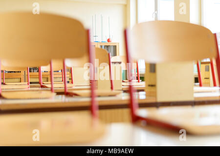 Empty science laboratory classroom. Education concept. Stock Photo