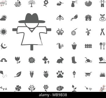 Scarecrow icon. Spring vector illustration icon set Stock Vector
