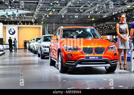 BMW X1 E84 at 4th Moscow International Automobile Salon (MIAS 2012), Russia, Moscow, Expocentre, 29 August - 9 September 2012 Stock Photo