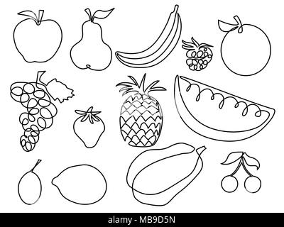 Cartoon fruit drawing vector fruits element | Fruits drawing, Fruit logo  design, Fruit logo design ideas