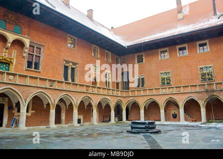 Reloj Collegium Maius, old town, Krakow, Malopolska, Poland Stock Photo