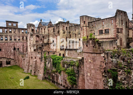 Architectural design of the Heidelberg Castle in Germany Stock Photo