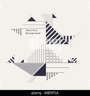 Abstract of geometric dimenstion in composition mixed scale of triangles design, illustration vector eps10 Stock Vector