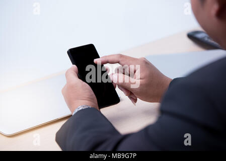 young business man using smart phone, business concept Stock Photo
