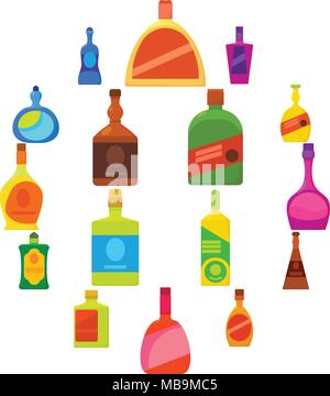 Bottles types icons set, cartoon style Stock Vector Image & Art - Alamy