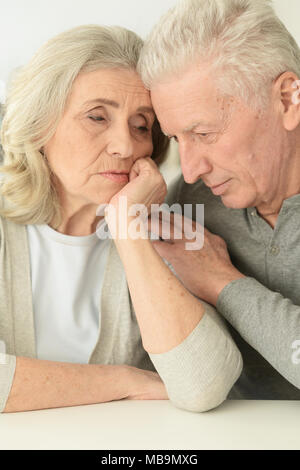 Sad senior couple Stock Photo