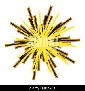 Explode Flash, Cartoon Explosion, Star Burst Stock Vector