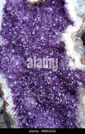 Amethyst crystal caves on display Stock Photo