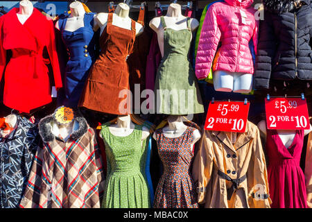 Clothes for sale at Camden Market - London, England Stock Photo