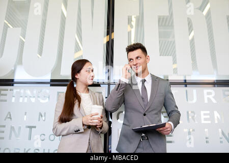 Business Colleagues at Coffee Break Stock Photo