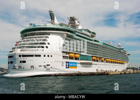 Wide angle view of the cruise liner Independence of the Seas Stock Photo