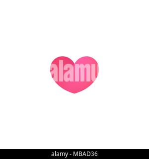 Heart in vector, web trend gradient. Icon or simple illustration heart sign Minimalist pink heart gradient is a vector. Stock Vector