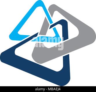 Triangle Connection Logo Design Template Vector Stock Vector